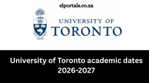 University of Toronto Academic Calendar 2026-2027